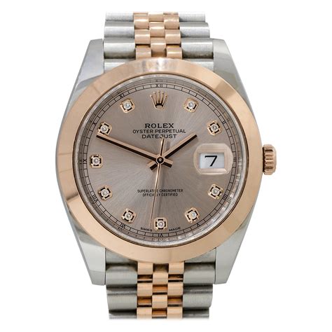 rolex datejust 41 mm quadrante rosa diamanti|rolex oyster datejust 41.